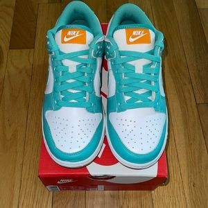Nike Dunk Low White and Teal | Size: 7
